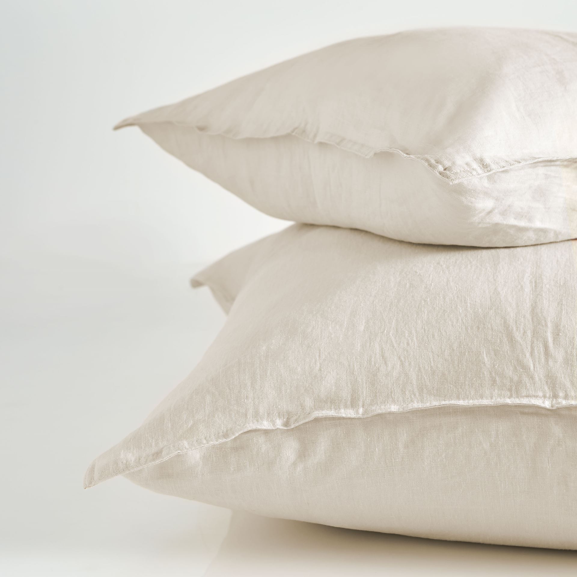 Leuvia. Pure Linen Standard Pillow Case Pair Sand