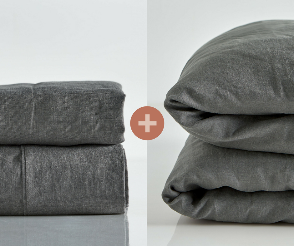 Leuvia. Bedding package Queen Size Smoke